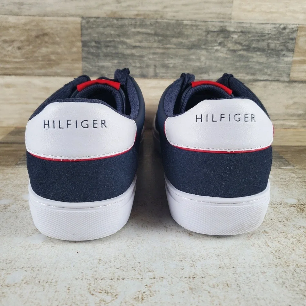 Tommy Hilfiger Boscar Mens Shoes Sz 12 Athletic Tennis Navy Blue White Sneakers